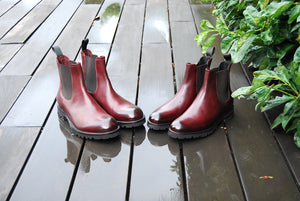 Boots GARIBALDI in Barolo Leather  GW - bvmilano.com