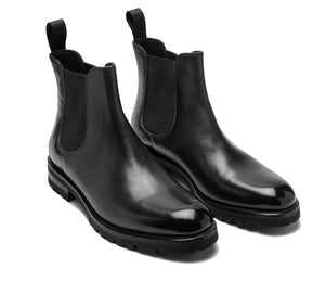 Boots GARIBALDI in Black Leather    GW - bvmilano.com