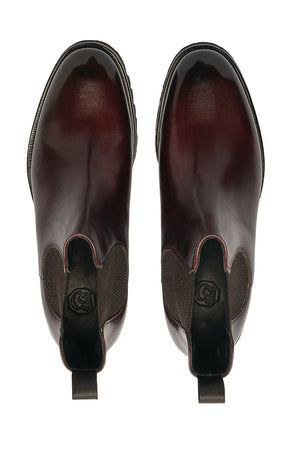 Boots GARIBALDI in Barolo Leather  GW - bvmilano.com