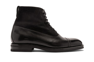 COMO in Black Leather - Rubber sole - bvmilano.com