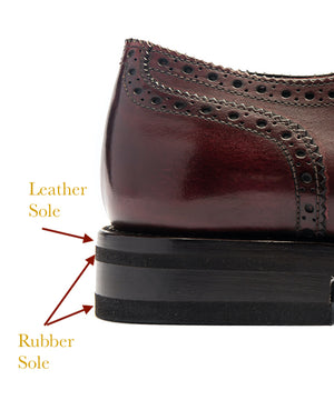 FIORI OSCURI in Barolo Leather - rubber sole - bvmilano.com